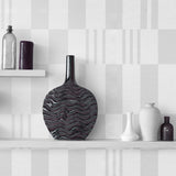 Veer Decor Sun Geo Stripe Grey Wallpaper 8411-VRTR-AD3