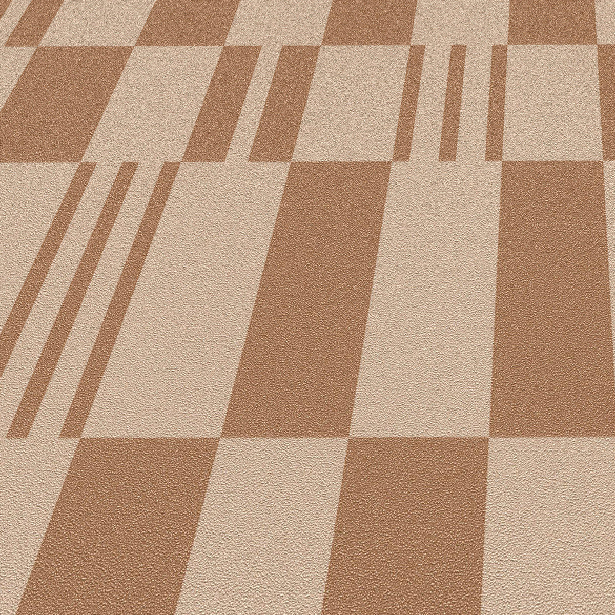 Veer Decor Sun Geo Stripe Brown Wallpaper 8411-VRTR-AD4