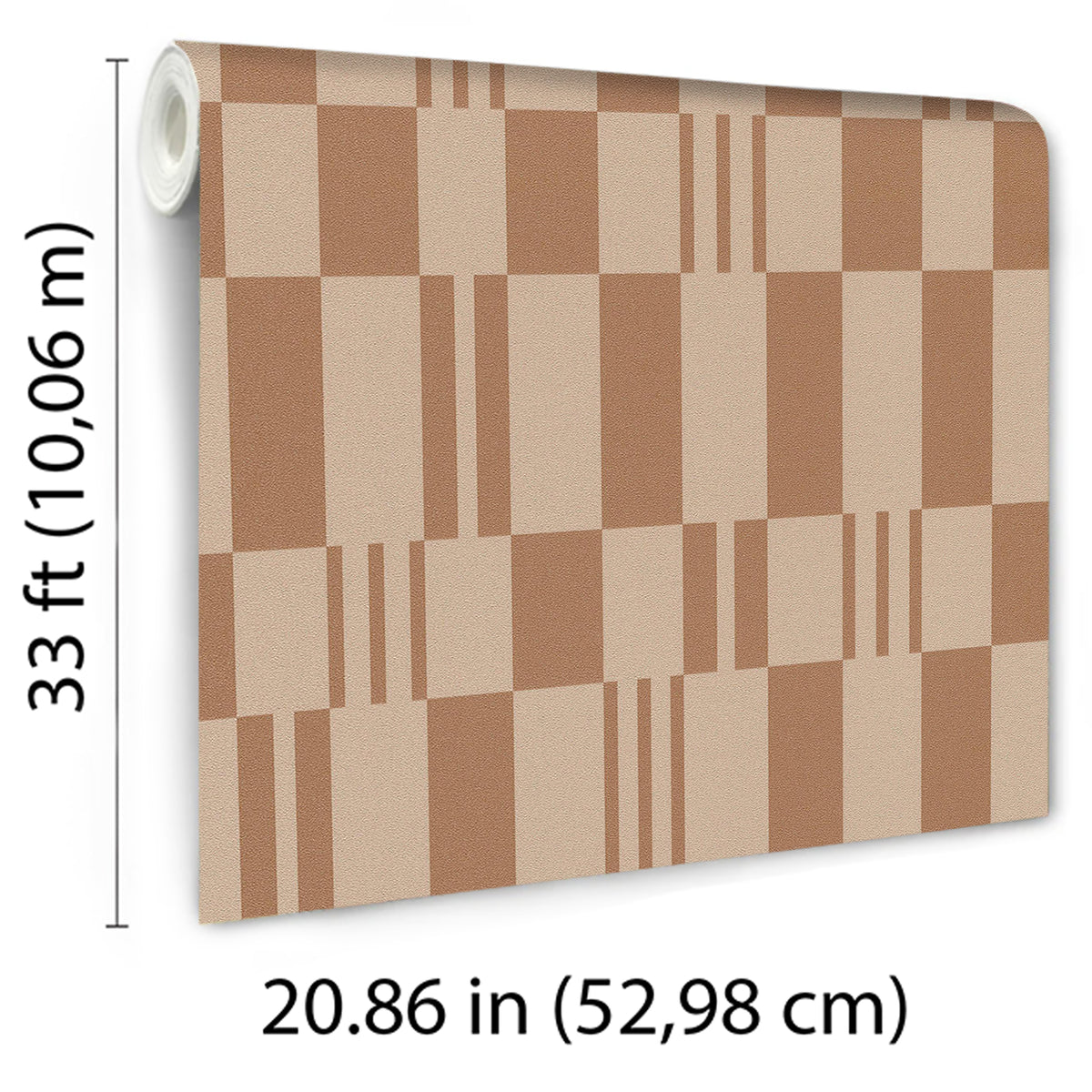 Veer Decor Sun Geo Stripe Brown Wallpaper 8411-VRTR-AD4