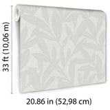 Veer Decor Shadowleaf Grey Wallpaper 8411-VRTR-AE3