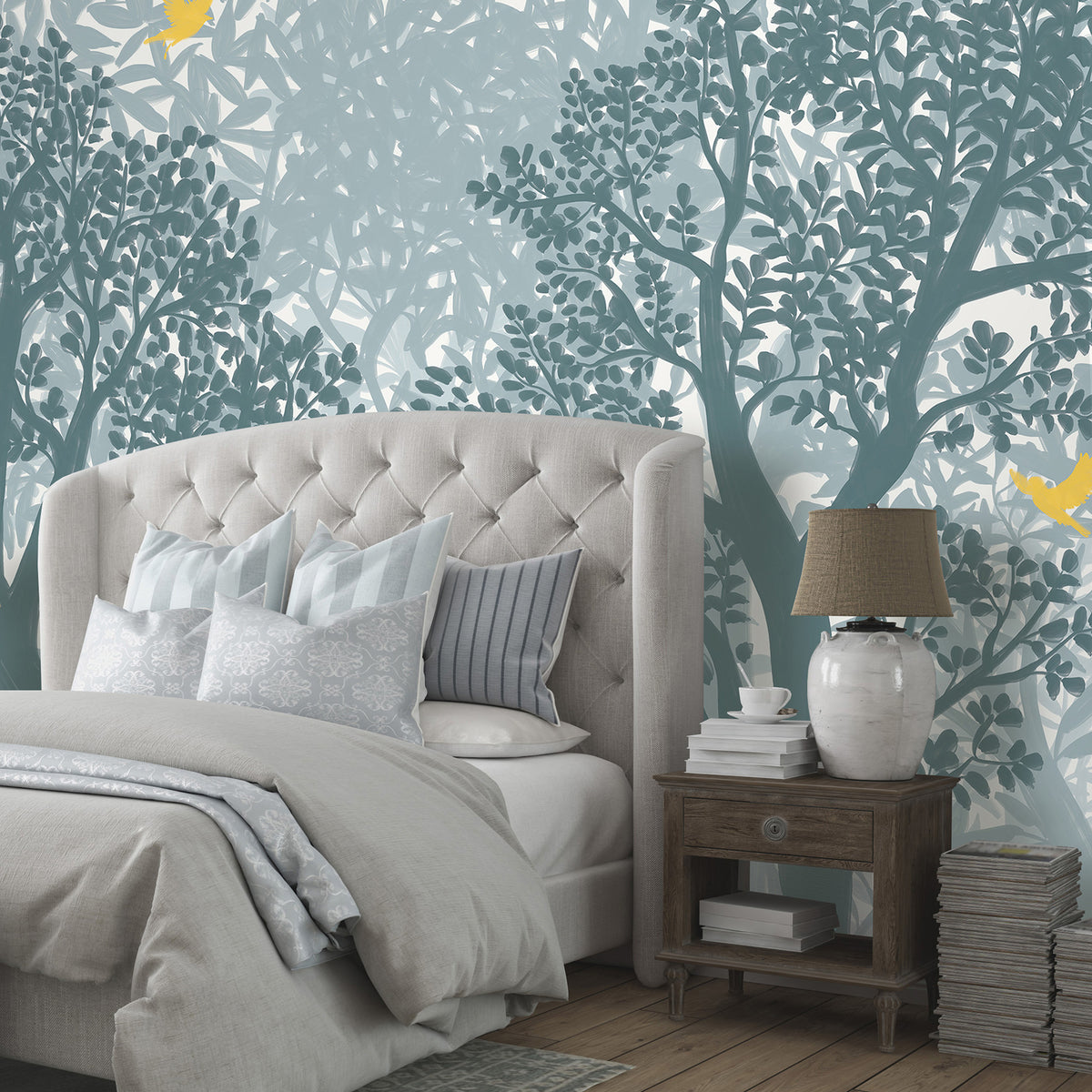 Veer Decor Forest Flight Blue Wall Mural 8411-VRTR-AF-1
