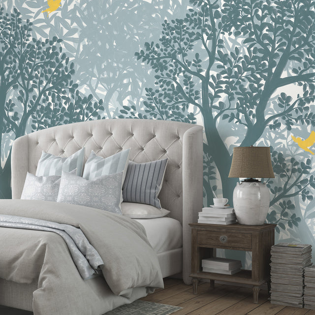 Veer Decor Forest Flight Blue Wall Mural 8411-VRTR-AF-1