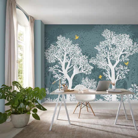Veer Decor Forest Flight Teal Wall Mural 8411-VRTR-AF-2