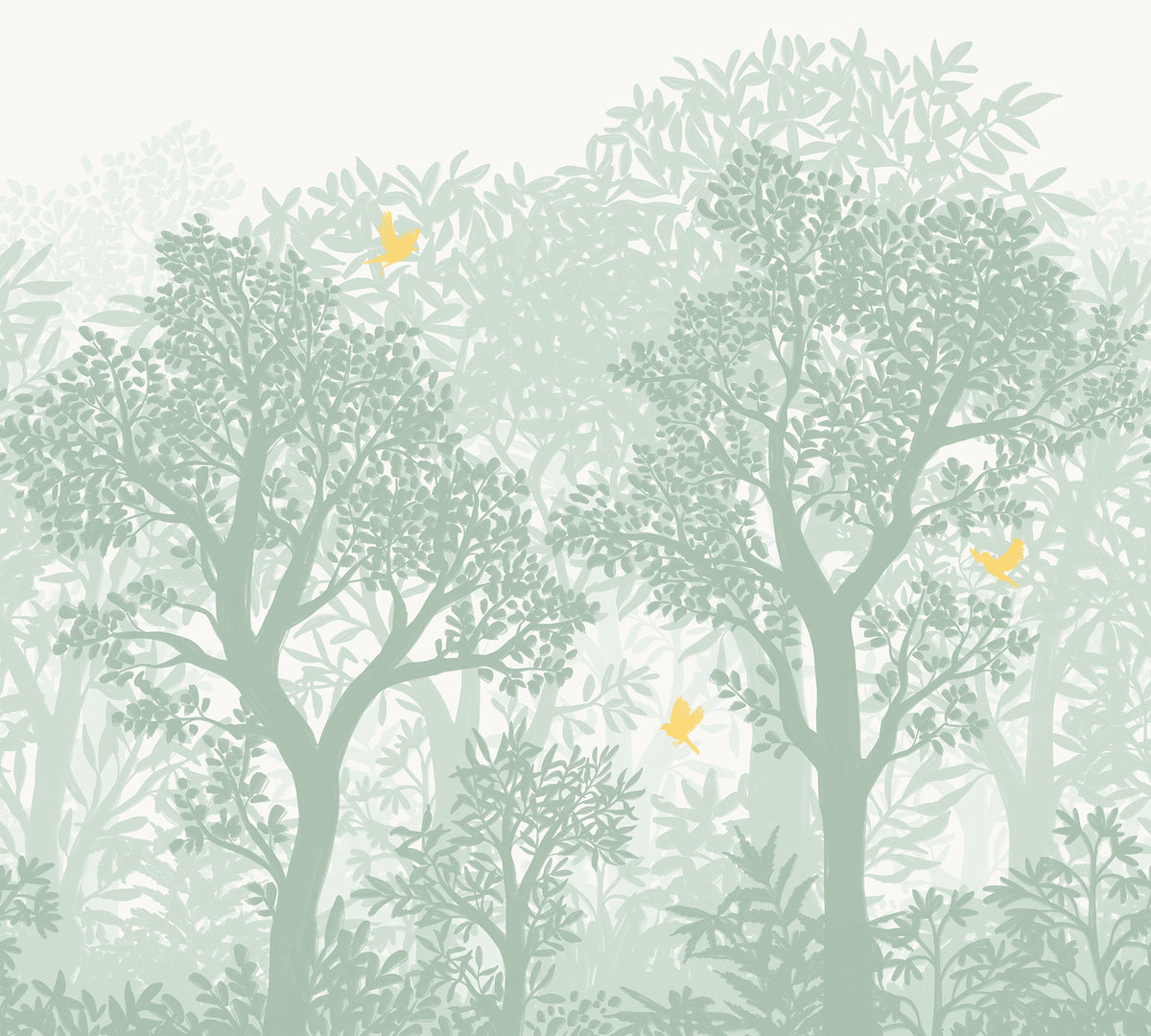 Veer Decor Forest Flight Green Wall Mural 8411-VRTR-AF-3