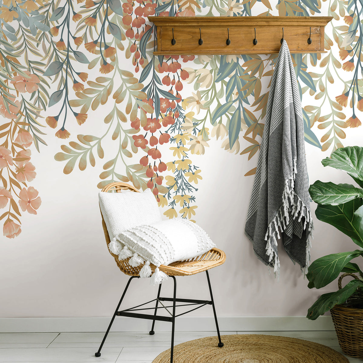 Veer Decor Falling Folliage Beige Wall Mural 8411-VRTR-AG