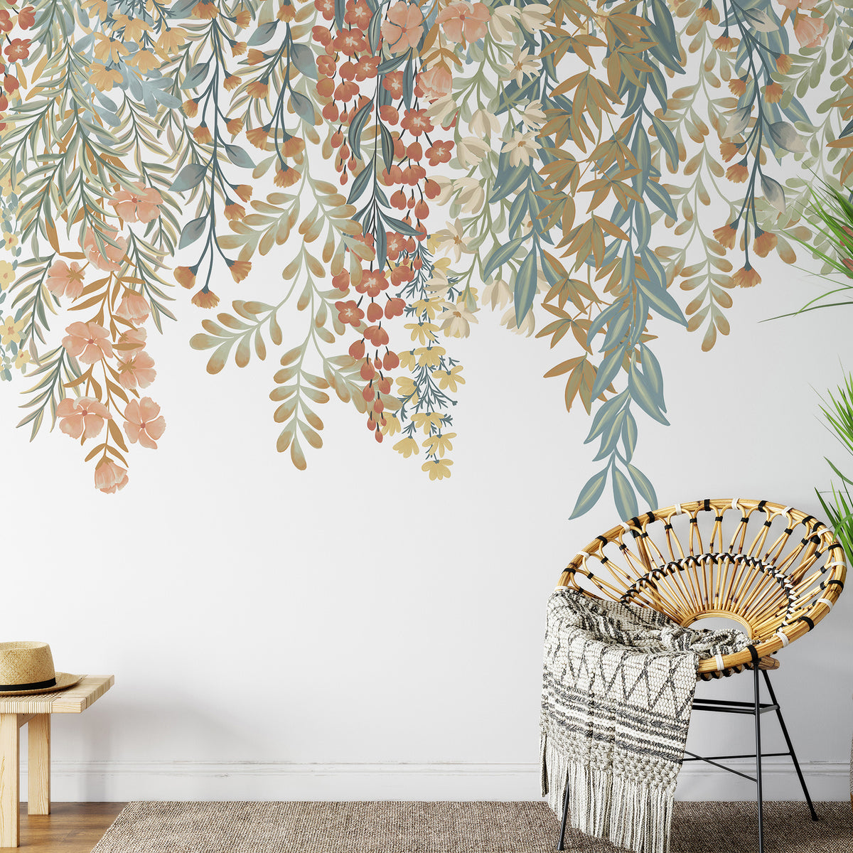 Veer Decor Falling Folliage Beige Wall Mural 8411-VRTR-AG