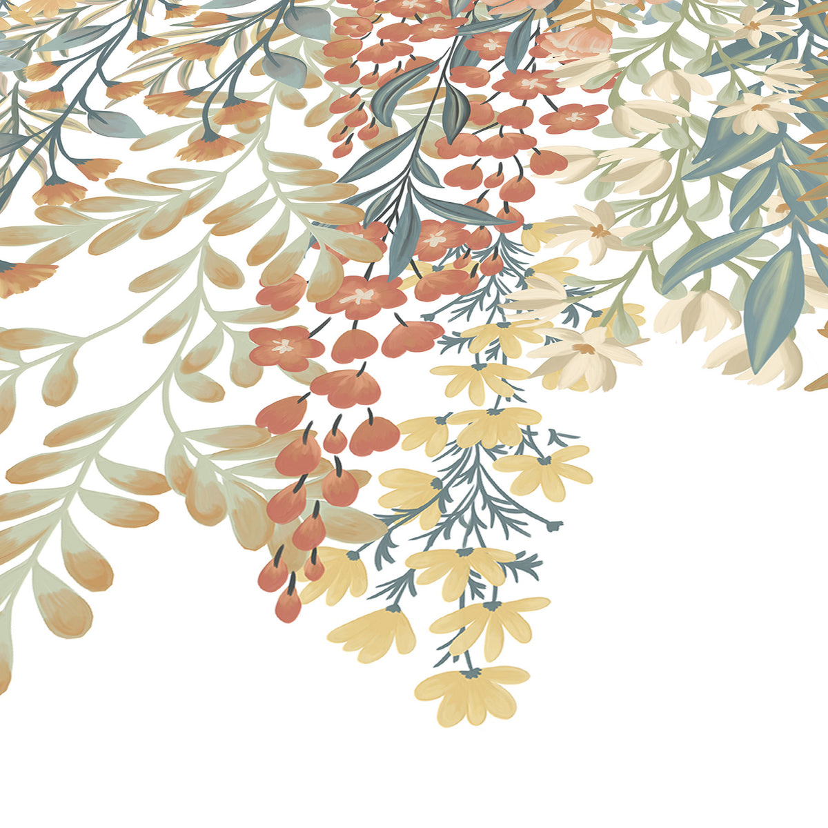 Veer Decor Falling Folliage Beige Wall Mural 8411-VRTR-AG