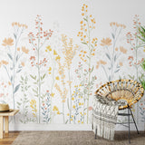 Veer Decor Meadow Rise Orange Wall Mural 8411-VRTR-AH-1