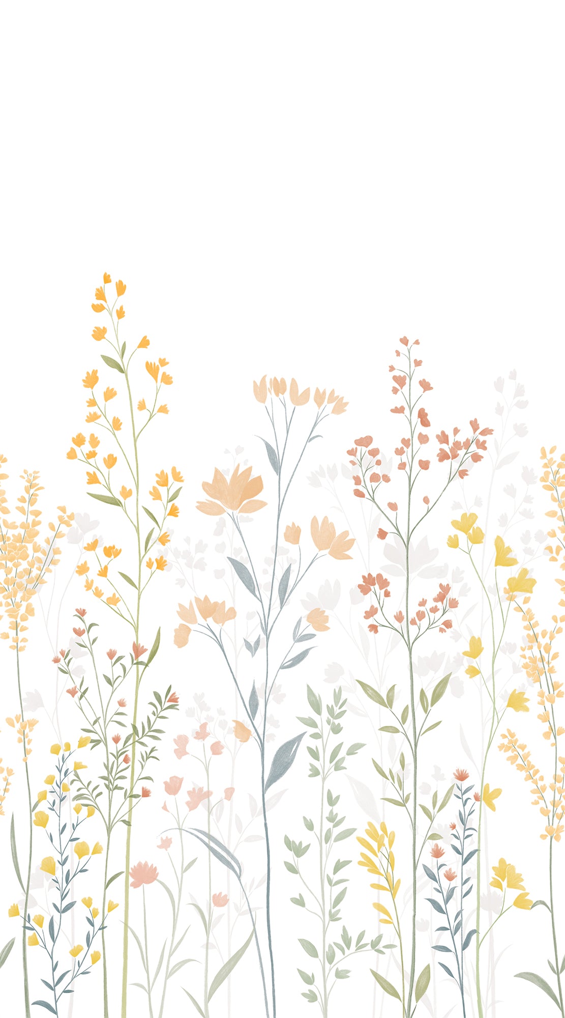 Veer Decor Meadow Rise Orange Wall Mural 8411-VRTR-AH-1
