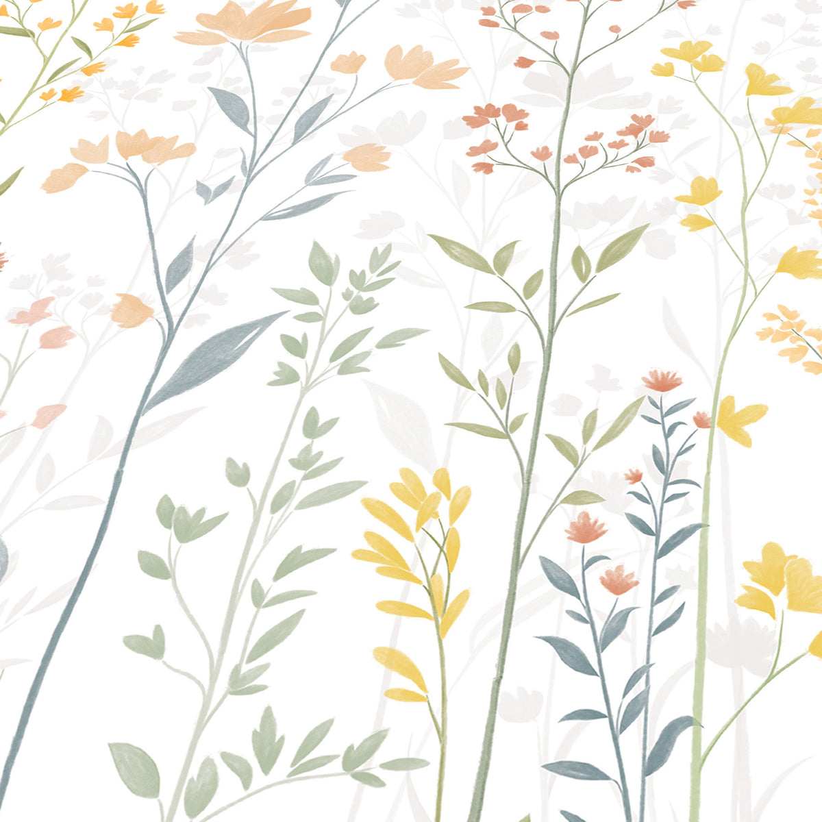 Veer Decor Meadow Rise Orange Wall Mural 8411-VRTR-AH-1