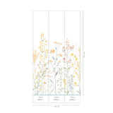 Veer Decor Meadow Rise Orange Wall Mural 8411-VRTR-AH-1