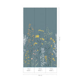 Veer Decor Meadow Rise Grey Wall Mural 8411-VRTR-AH-2