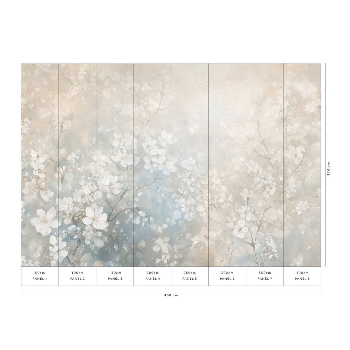 Veer Decor Bloom Ballet Beige Wall Mural 8412-VRAED-AI
