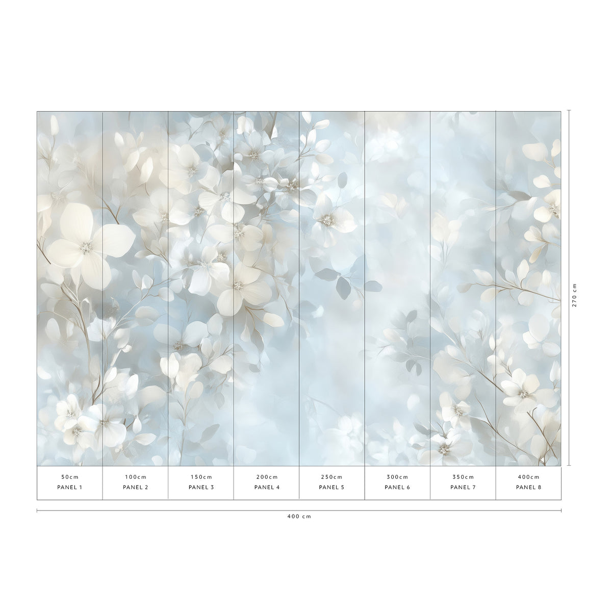 Veer Decor Auralie Blue Wall Mural 8412-VRAED-AJ