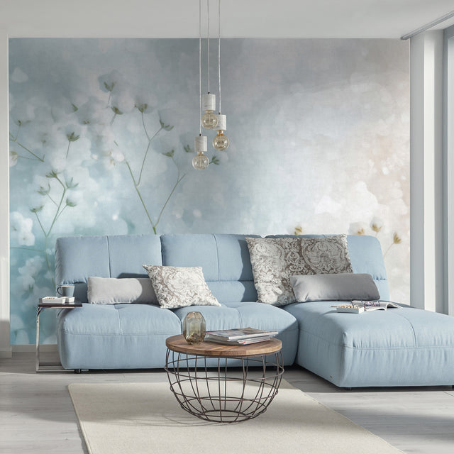 Veer Decor Cotton Haze Blue Wall Mural 8412-VRAED-AK