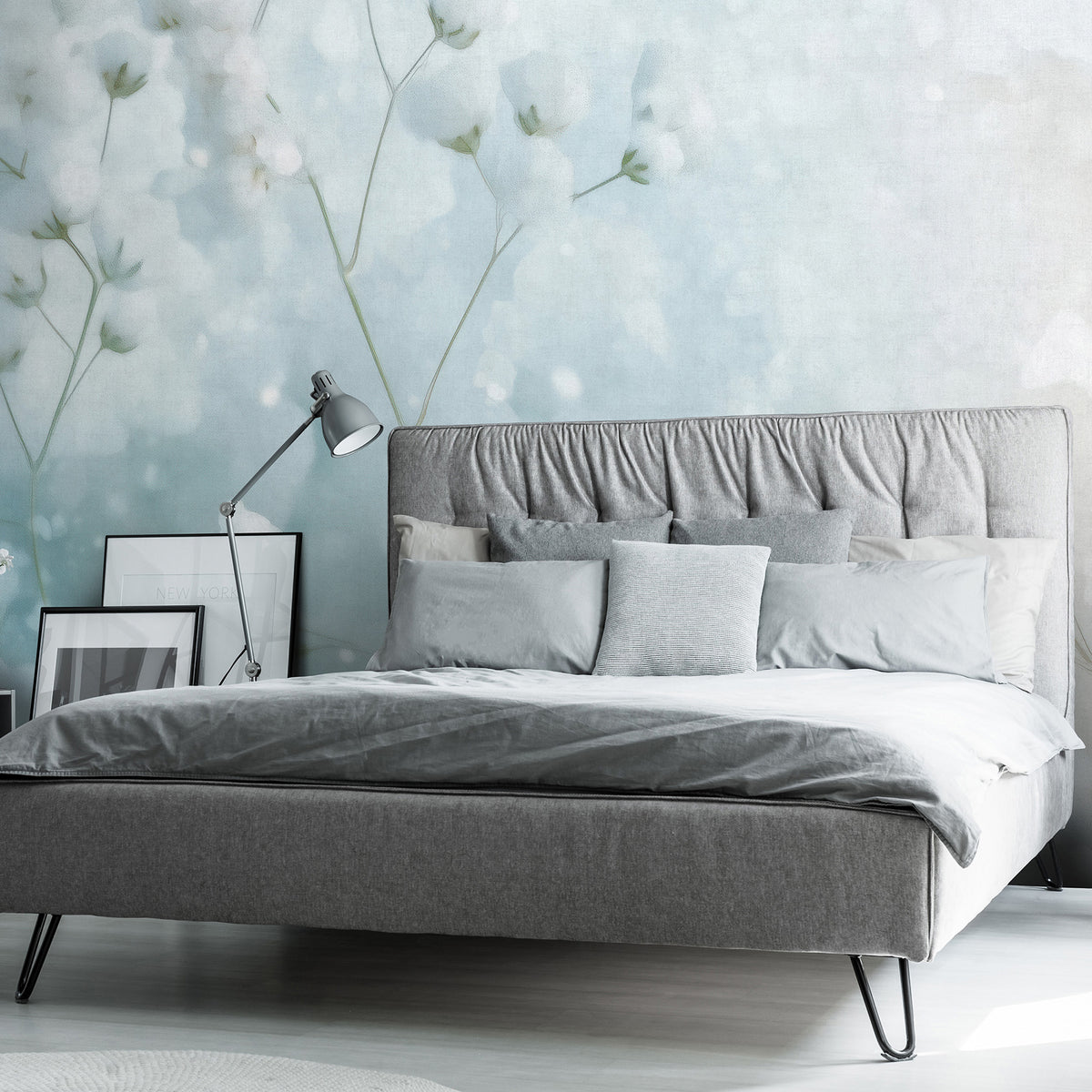 Veer Decor Cotton Haze Blue Wall Mural 8412-VRAED-AK