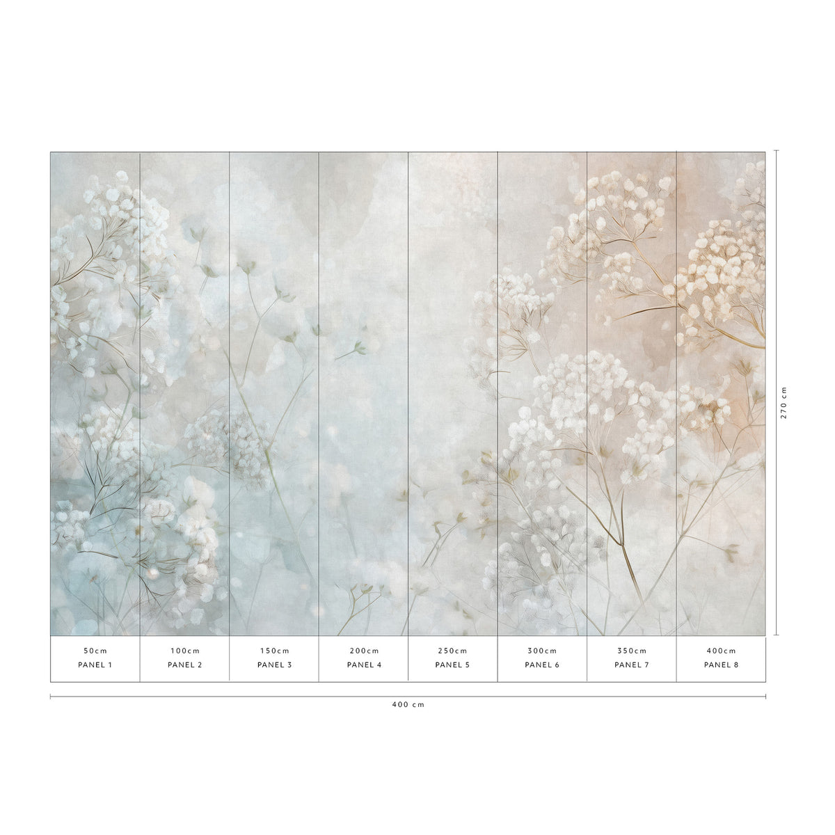 Veer Decor Soft Promise Blue Wall Mural 8412-VRAED-AL