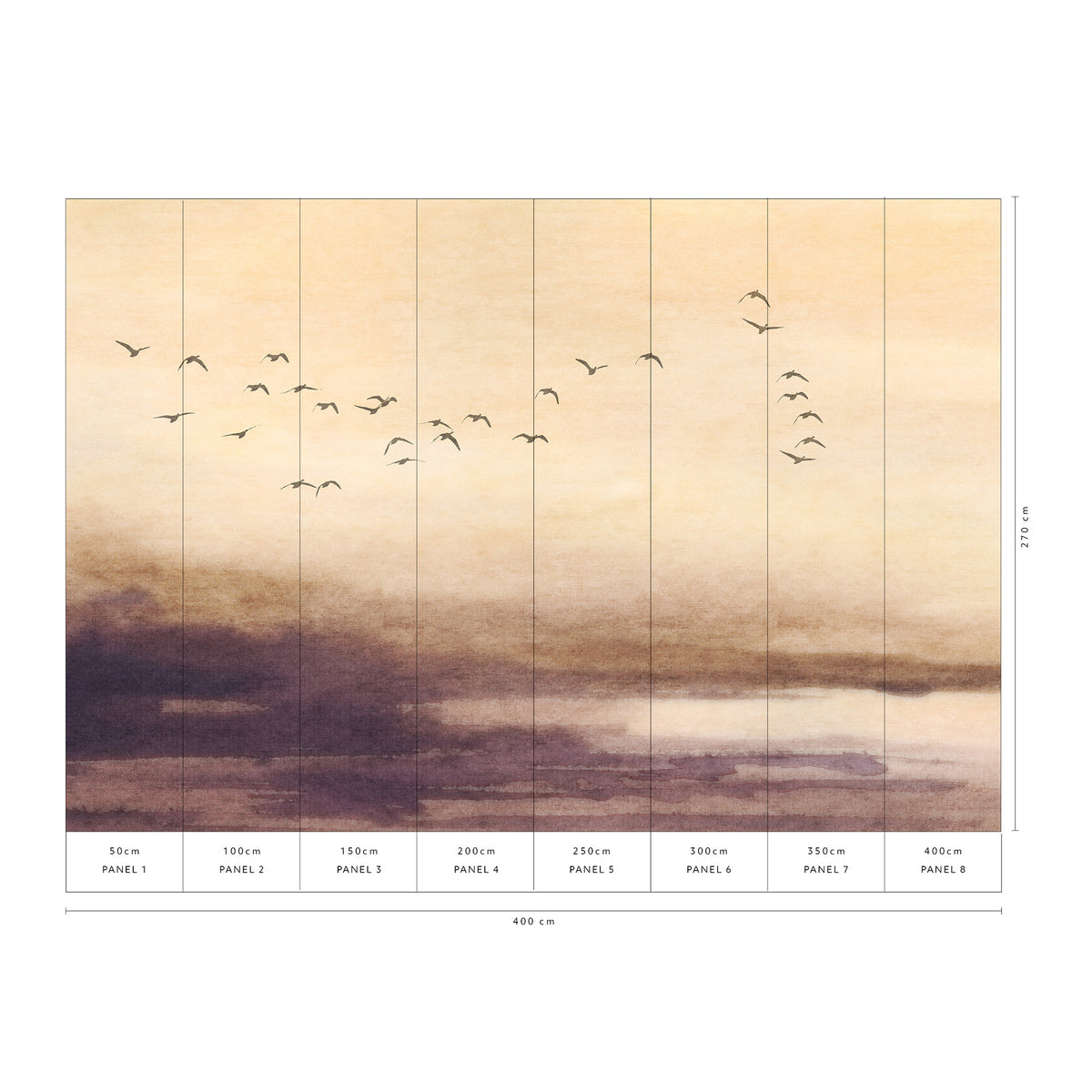 Veer Decor Silent Sky Beige Wall Mural 8412-VRAED-AM
