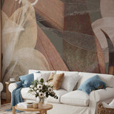 Veer Decor Fading Flower Brown Wall Mural 8412-VRAED-AO