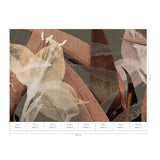 Veer Decor Fading Flower Brown Wall Mural 8412-VRAED-AO
