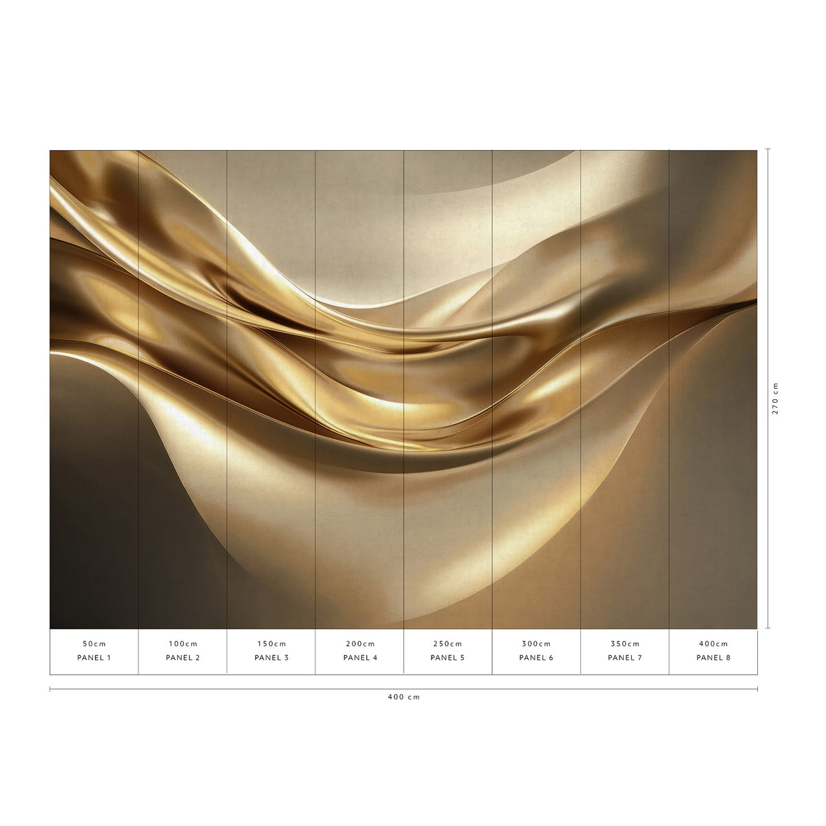 Veer Decor Liquid Gold Wall Mural 8412-VRAED-AR