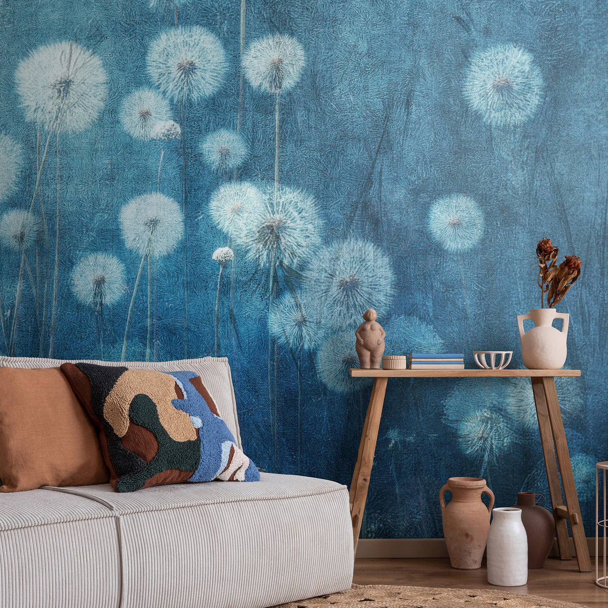 Veer Decor Twilight Bloom Blue Wall Mural 8412-VRAED-AT