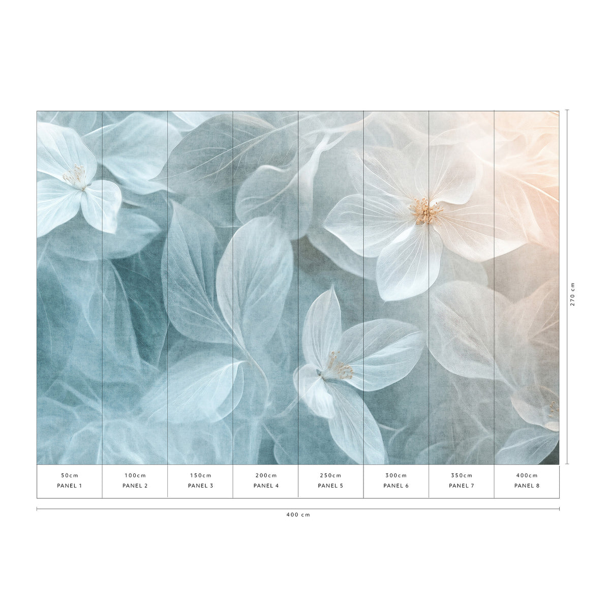 Veer Decor Dreaming Garden Blue Wall Mural 8412-VRAED-AU