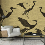 Veer Decor Black Feathers Gold Wall Mural 8412-VRAED-AW