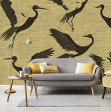 Veer Decor Black Feathers Gold Wall Mural 8412-VRAED-AW