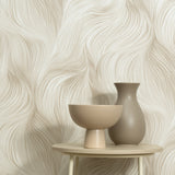 Veer Decor Waves of Light Beige Wallpaper 8413-VRFW-AA1