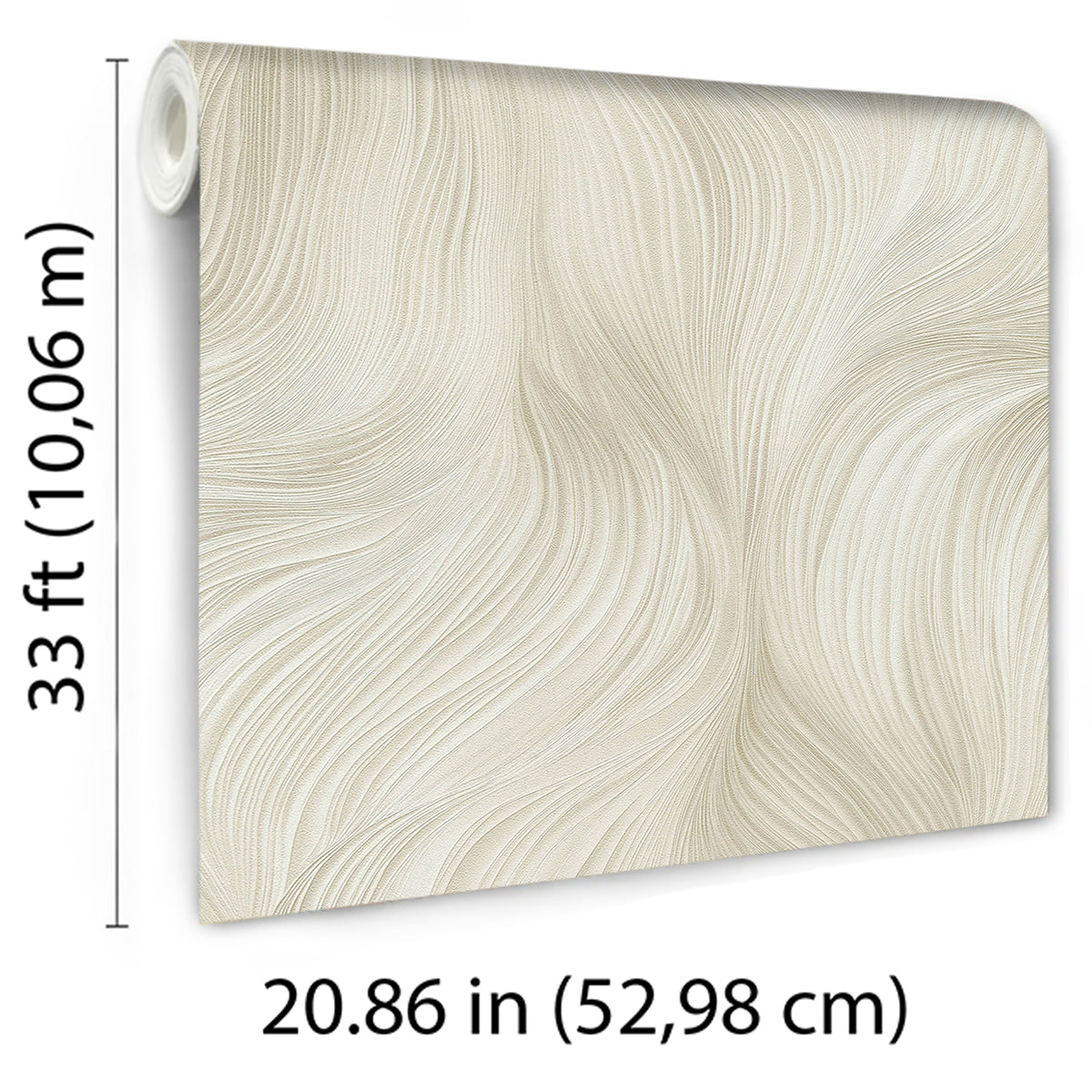 Veer Decor Waves of Light Beige Wallpaper 8413-VRFW-AA1