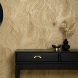 Veer Decor Waves of Light Gold Wallpaper 8413-VRFW-AA4