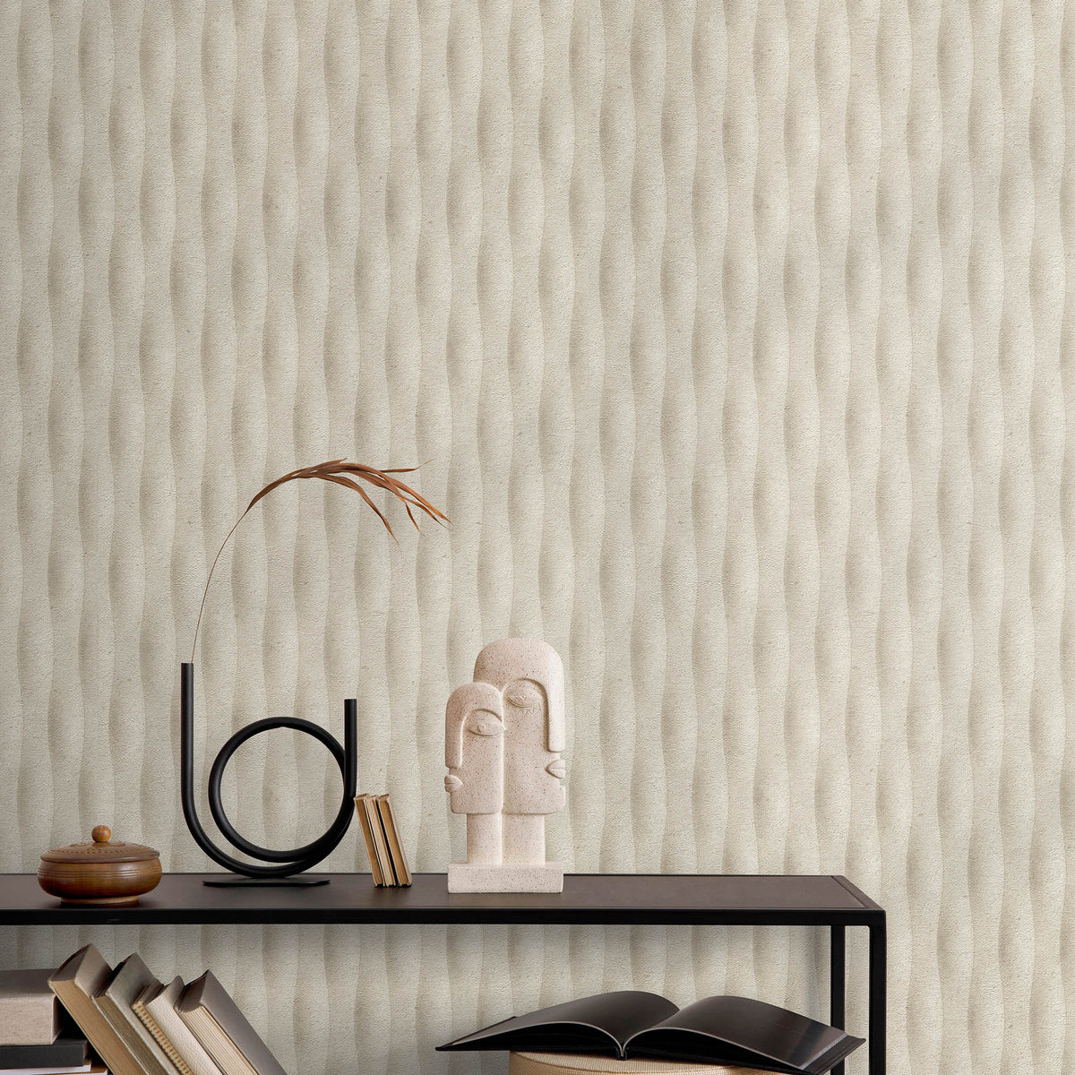 Veer Decor Concrete Illusion Beige Wallpaper 8413-VRFW-AB1