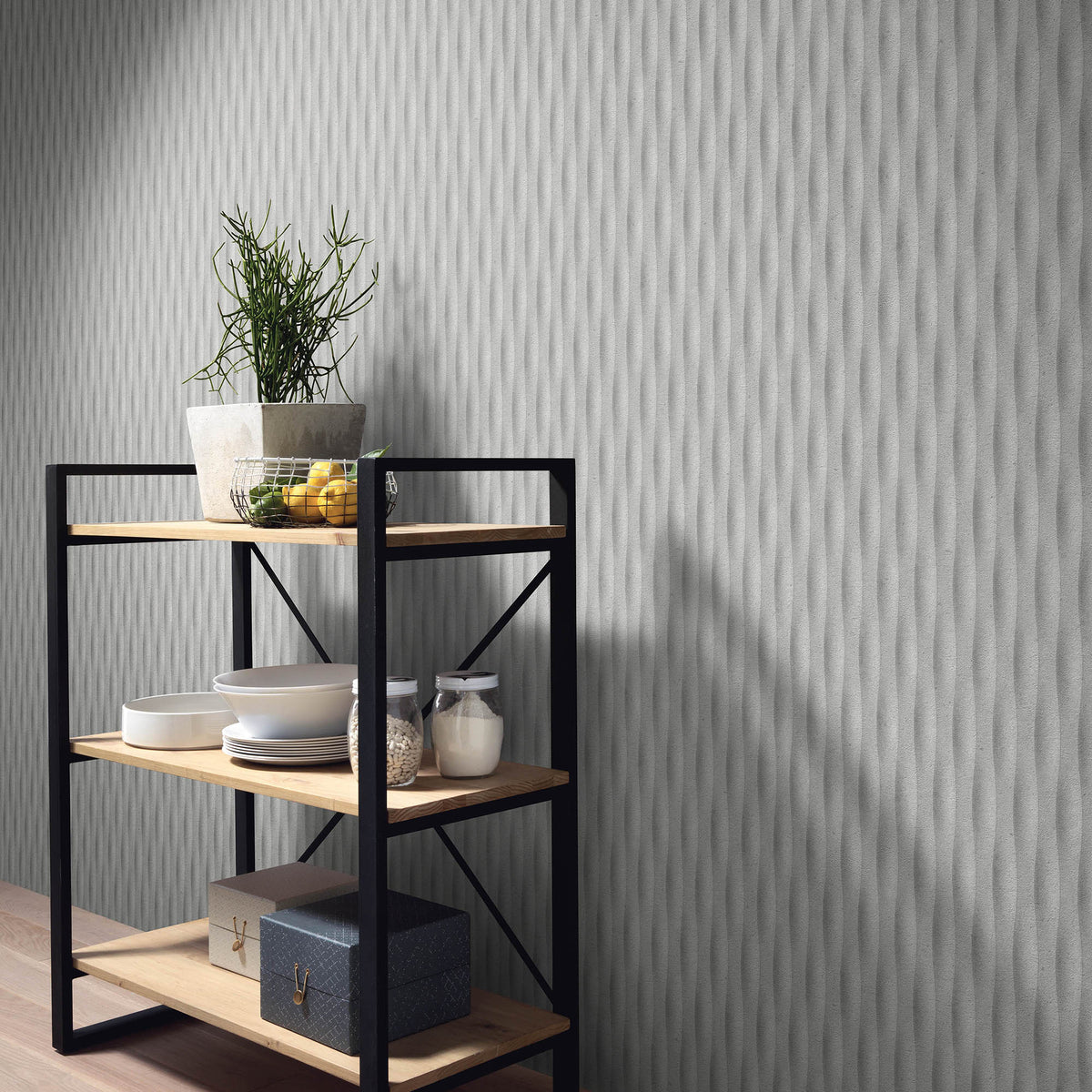 Veer Decor Concrete Illusion Grey Wallpaper 8413-VRFW-AB4