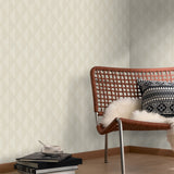 Veer Decor Woven Diamond Whisper Beige Wallpaper 8413-VRFW-A
