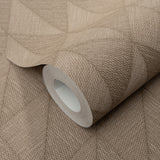 Veer Decor Woven Diamond Whisper Brown Wallpaper 8413-VRFW-A