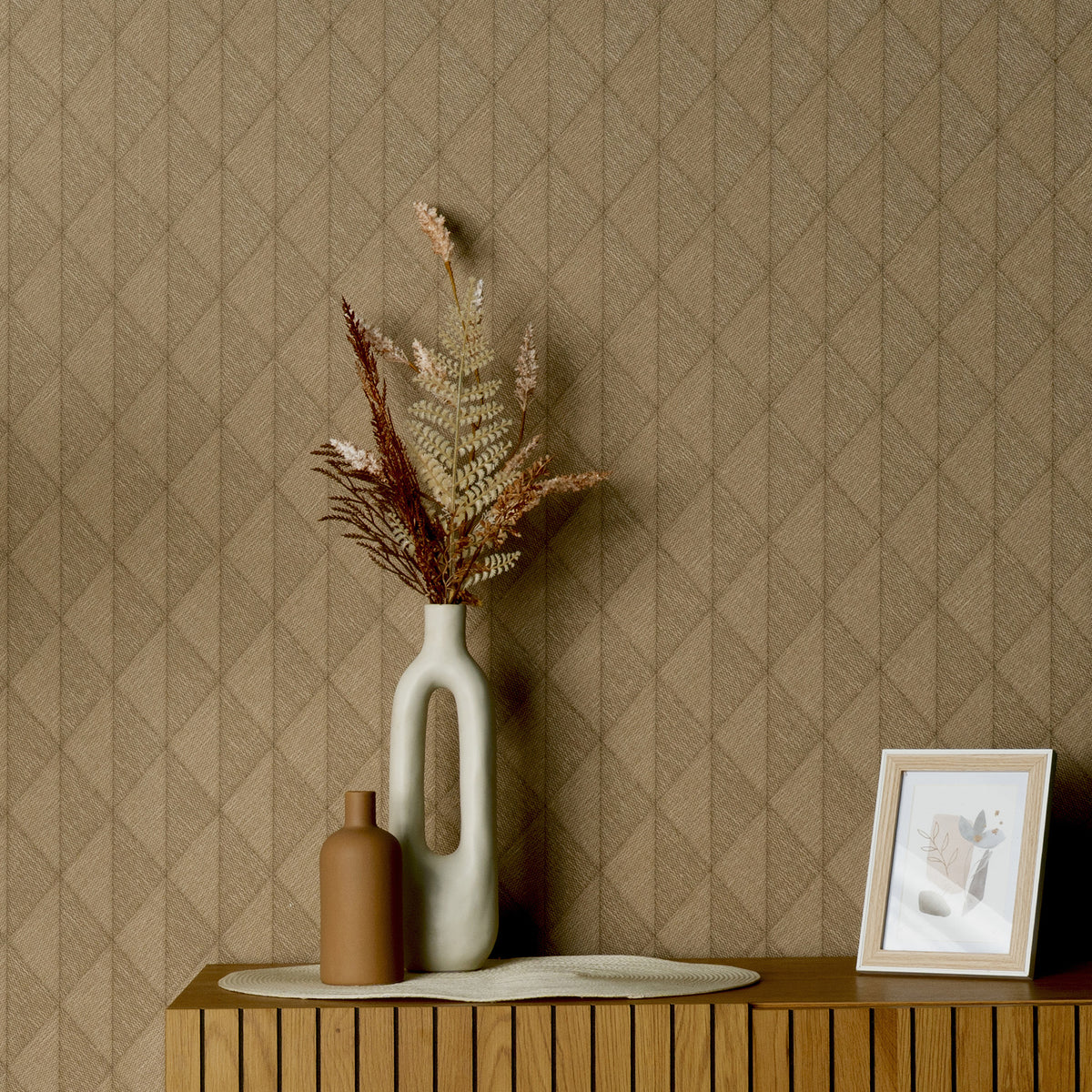 Veer Decor Woven Diamond Whisper Yellow Wallpaper 8413-VRFW-