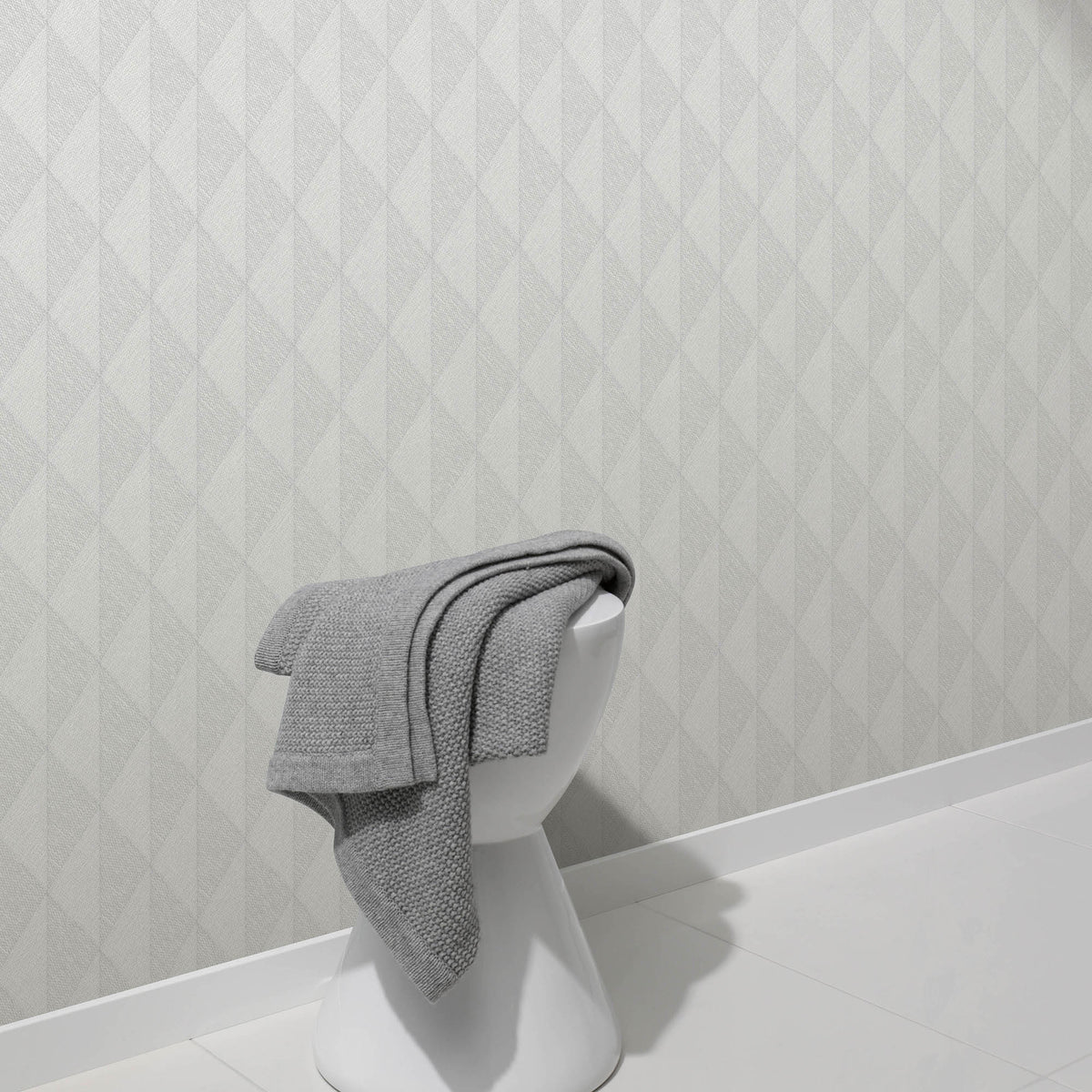 Veer Decor Woven Diamond Whisper Grey Wallpaper 8413-VRFW-AC