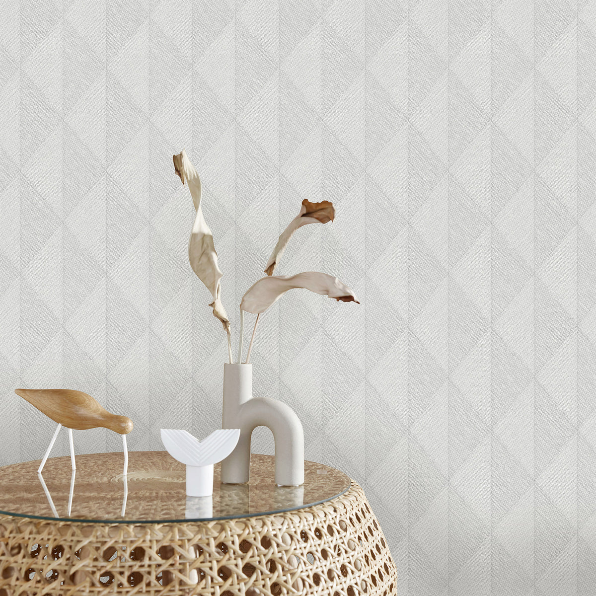 Veer Decor Woven Diamond Whisper Grey Wallpaper 8413-VRFW-AC