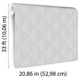 Veer Decor Woven Diamond Whisper Grey Wallpaper 8413-VRFW-AC