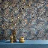Veer Decor Twill Blue Wallpaper 8413-VRFW-AD1