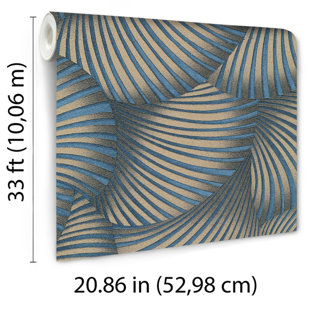 Veer Decor Twill Blue Wallpaper 8413-VRFW-AD1