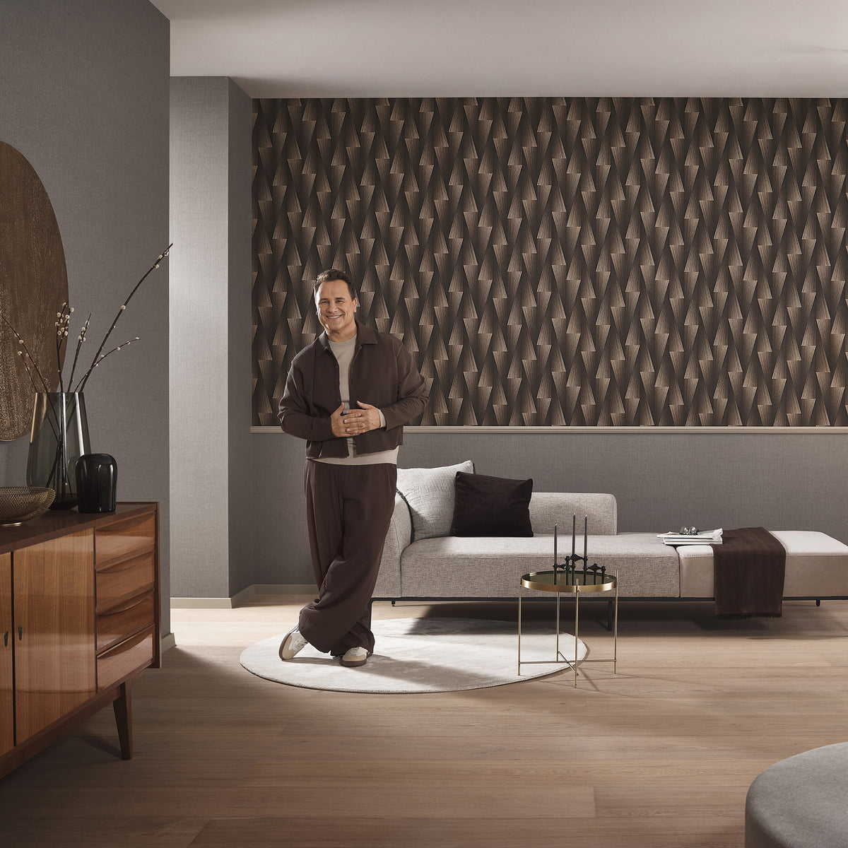 Veer Decor Shift Brown Wallpaper 8413-VRFW-AE1