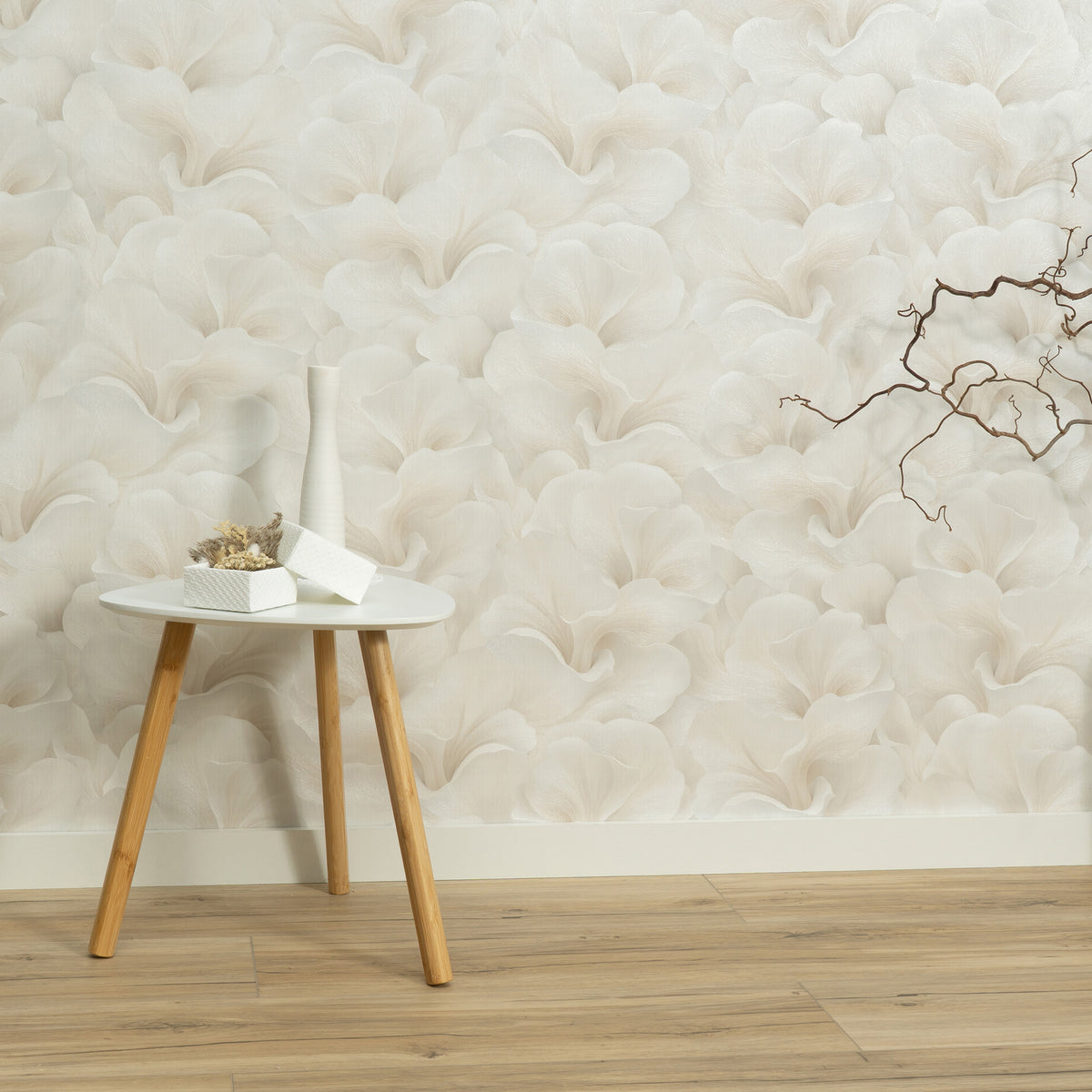Veer Decor Floral Glow Beige Wallpaper 8413-VRFW-AF1