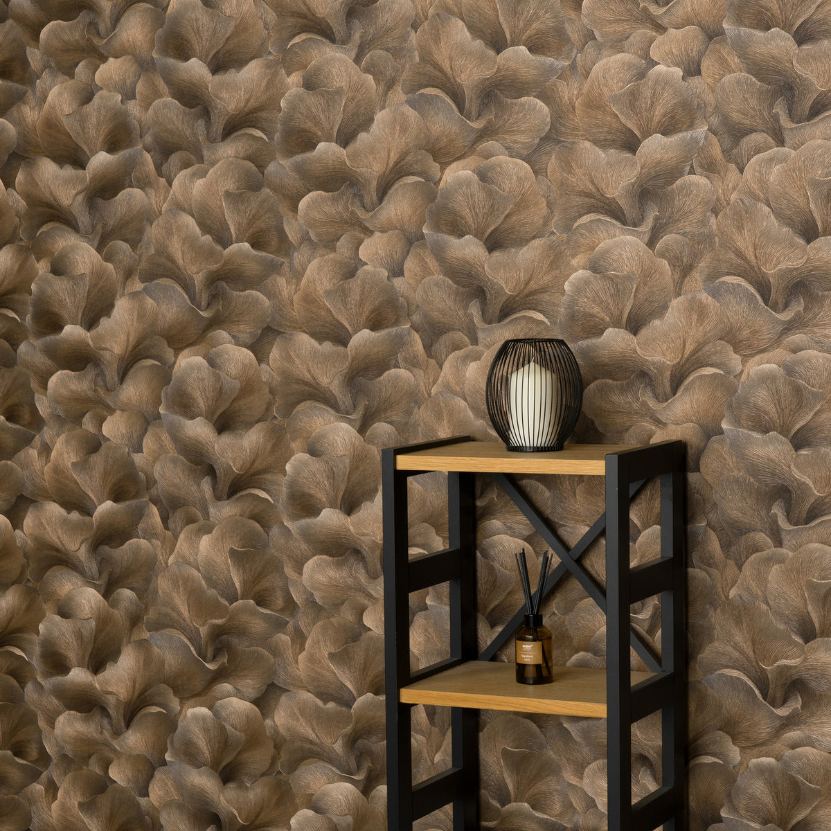 Veer Decor Floral Glow Brown Wallpaper 8413-VRFW-AF2