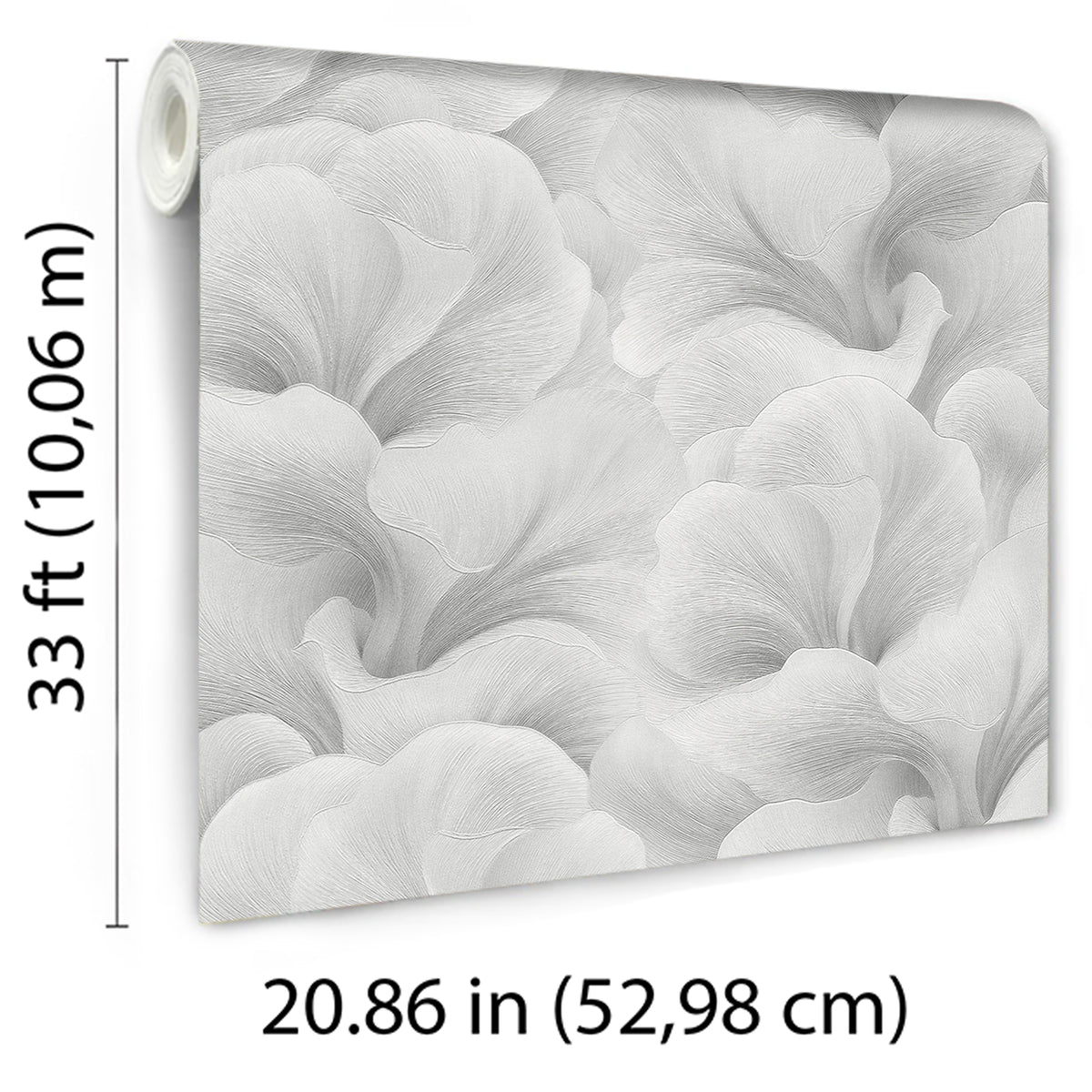 Veer Decor Floral Glow Grey Wallpaper 8413-VRFW-AF5