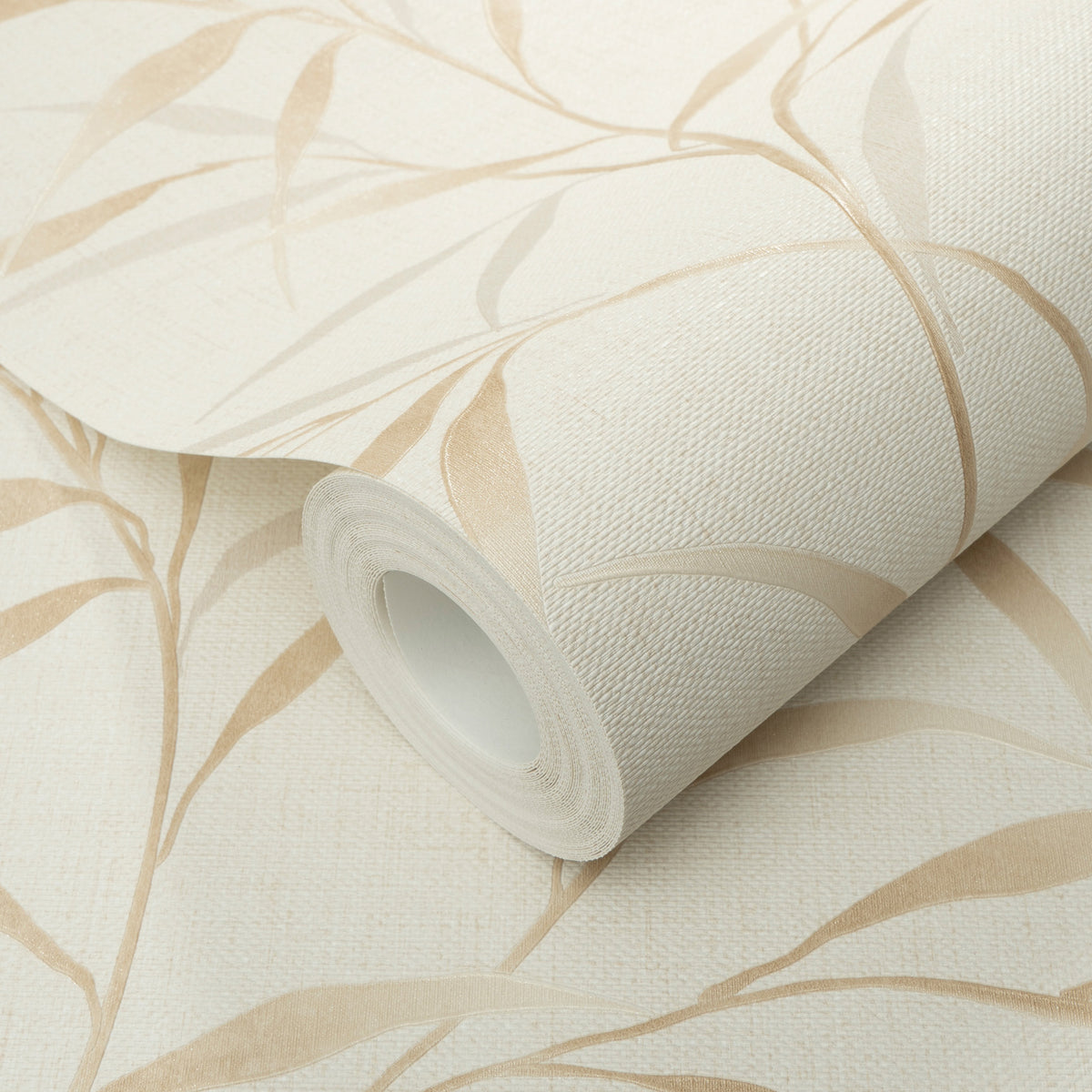 Veer Decor Yamato Leaves Beige Wallpaper 8413-VRFW-AG1