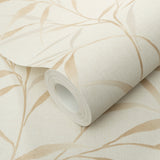 Veer Decor Yamato Leaves Beige Wallpaper 8413-VRFW-AG1