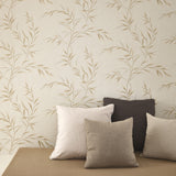 Veer Decor Yamato Leaves Beige Wallpaper 8413-VRFW-AG1