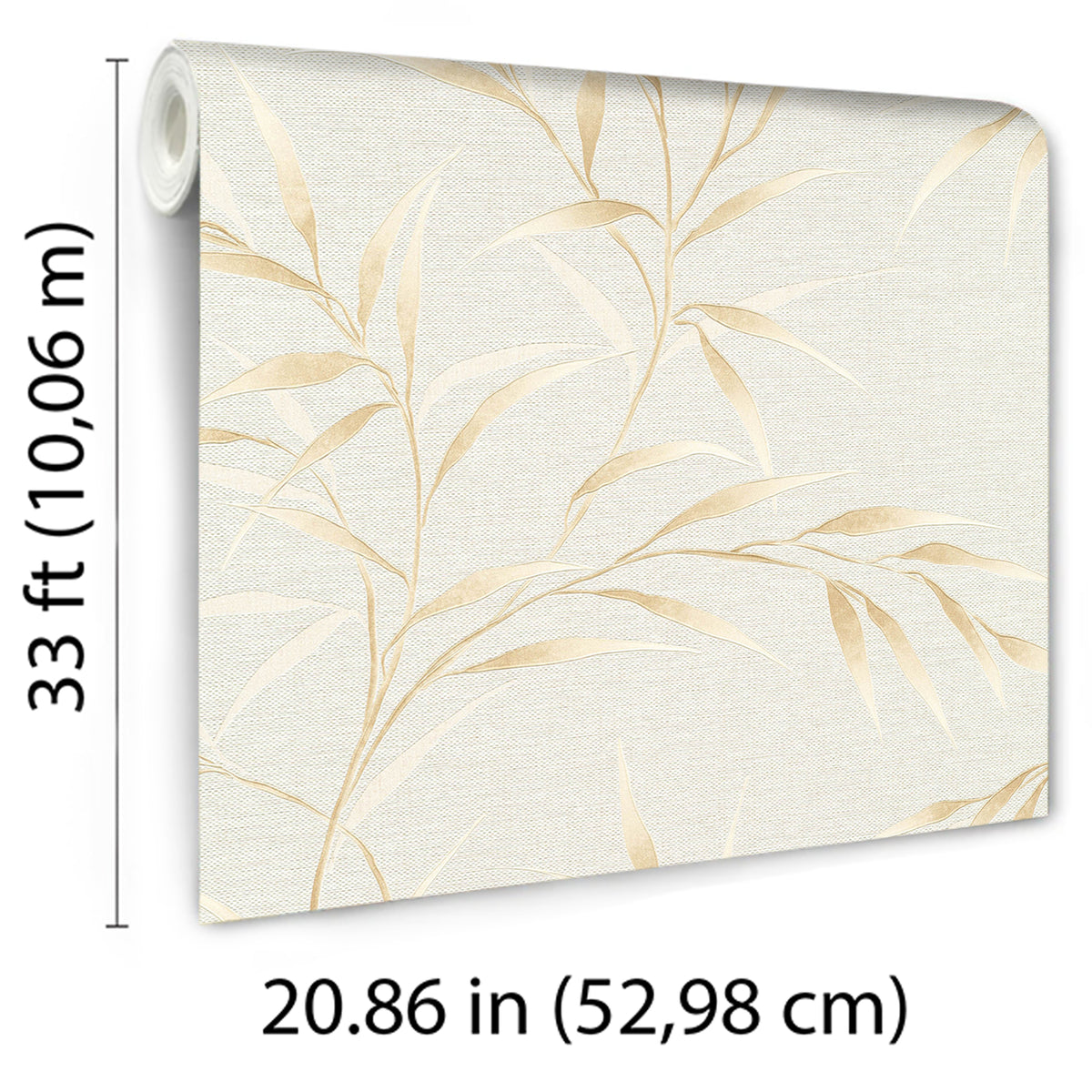 Veer Decor Yamato Leaves Beige Wallpaper 8413-VRFW-AG1
